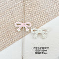 Bow and Star Metal Beads 34mm Painted Pastel Colors 5pcs 3
