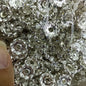 Rhinestone Wavy Spacer Beads 12mm Red Crystal 50pcs 12