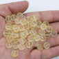 Frosted Transparent Round Glass Beads 10mm Soft Matte Finish 50pcs 15