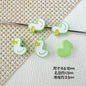 Baking Painted Duck and Strawberry Cake Metal Beads 13/10mm 20pcs 18