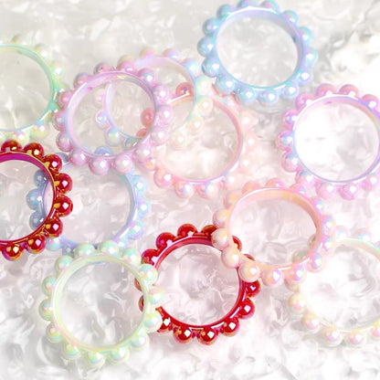 UV Scratch Resistant Balsam Pear Ring Bead Frame Acrylic 10pcs 2