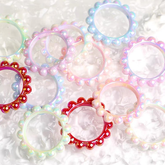 UV Scratch Resistant Balsam Pear Ring Bead Frame Acrylic 10pcs 2