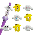 Silicone 3D Focal Beads Sanrio Pom Pom Purin Holding Dog OK Heart 5