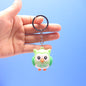 Silicone Owl Keychain Cute Wild Animal Charm Pastel Colors 9