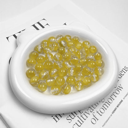 Gold Foil Filled Resin Beads 8mm 10mm 12mm Round Mixed Colors 50pcs 14