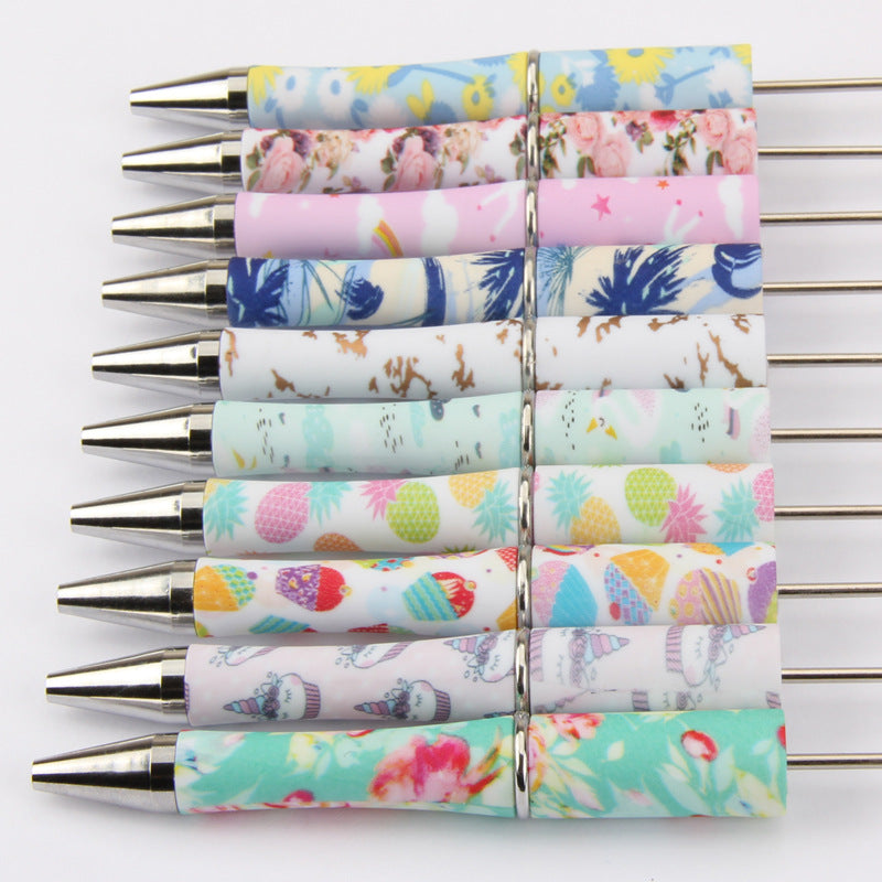 Beadable Pen Printed Pattern Plastic Light Weight 5