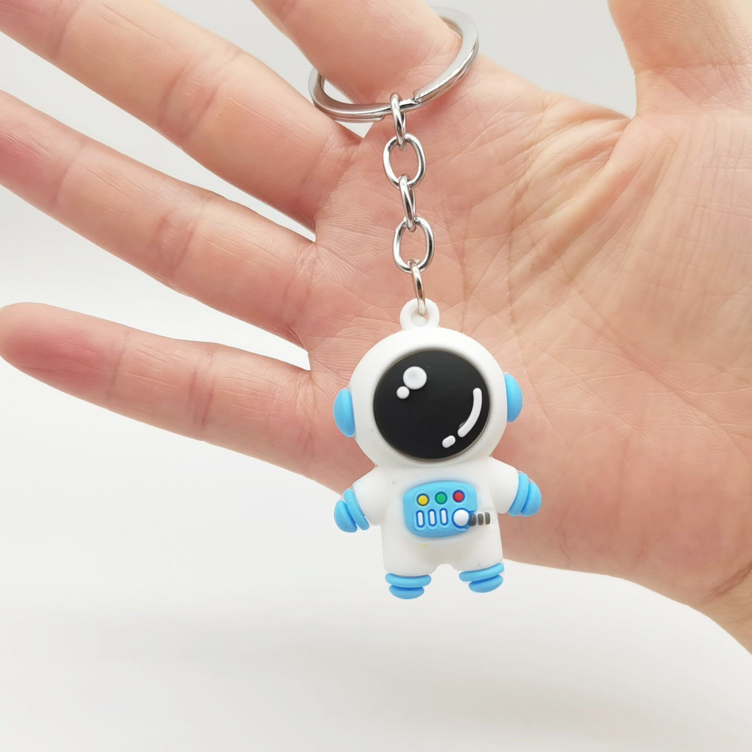 Soft Rubber Astronaut Keychain 3D Cartoon Space Charm 6
