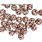 Coffee Colored Bubblegum Beads 20mm Cow Pattern Acrylic 10pcs 4