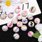 Plated Round Acrylic Beads 16mm UV Plating Valentine Heart Design 50pcs 4