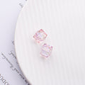 Translucent Angular Faceted Square Acrylic Beads 14mm Pastel Rainbow 100pcs 6