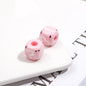 Painted Square Acrylic Beads 11mm Large Hole Question Mark 50pcs 12