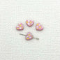 Heart Metal Beads 12mm Baking Painted Puzzle Pattern Enamel 10pcs 13
