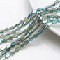 Electroplated Melon Seed Glass Beads 8mm 11mm Teardrop Iridescent 30pcs 9