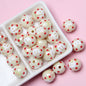 Hand Painted Bear Acrylic Beads 16mm Glossy Single Piece 7