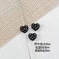 Heart and Rabbit Metal Beads Polka Dot Painted Alloy 10pcs 11