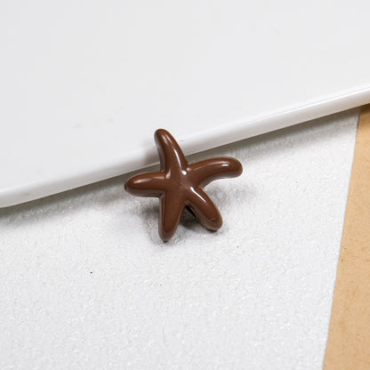Irregular Starfish Acrylic Beads 21mm Glossy Mixed Colors 50pcs 11