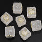 Butterfly Pentagram Cube Rhinestone Beads 22mm Vibrant Metal Embellished 5pcs 32