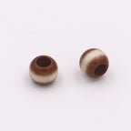 Large Hole Gradient Striped Round Acrylic Beads 10mm 20pcs 5