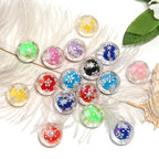 Christmas Transparent Snowflake Printing Acrylic Beads 16mm 50pcs 3