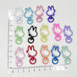 Spray Painted Bunny Head Zinc Alloy Buckle Keychain Clasps 20pcs 21