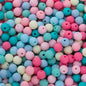 Rubberized Round Acrylic Beads 15mm Mixed Colors 20pcs 9