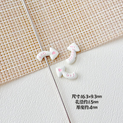 Arrow Metal Beads 29mm and 16mm Multi-Hole Enamel Painted 10pcs 14