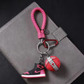 Silicone Basketball Sneaker Keychain with Mini Basketball Charm 11