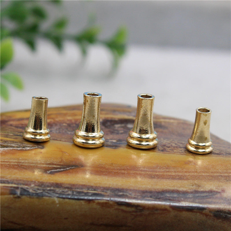 Brass Cone Metal Beads 6*9mm 7*11mm Three-Layer Pagoda Design 100pcs