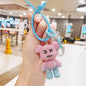 Creative Resin Cartoon Gradient Bear Keychain Metal Material 11