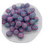Rhinestone Bubblegum Beads 20mm Color-Mixing Resin Sparkle 50pcs 5