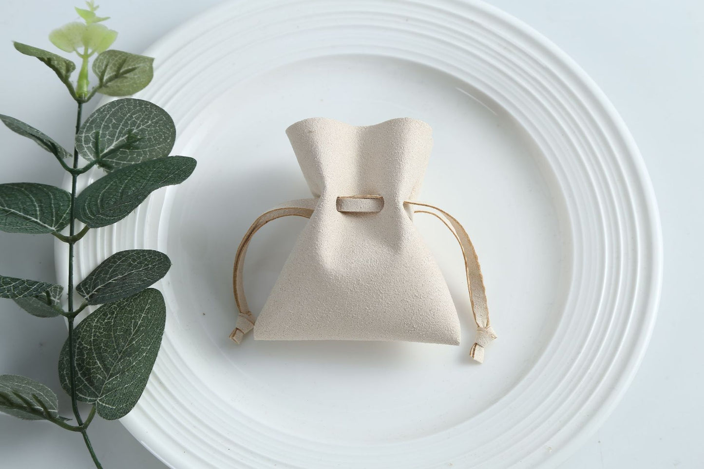 Microfiber Drawstring Pouches Imitation Leather Solid Colors 1pc 7x8 or 8x10cm 7