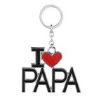 Alloy Family Love Keychain I Heart Dad Mom Papa Mama Design 3