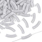 Curved Tube Acrylic Beads 32mm Translucent Mixed Colors 40pcs 15