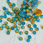 Crackle Glass Beads Round 10mm Transparent Mixed Colors 50pcs 79