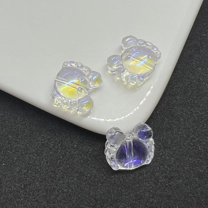 Small Crab Glass Beads 14mm Transparent Assorted Colors 100pcs 6