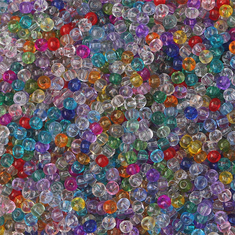Transparent Seed Glass Beads 2mm Glossy Rainbow Colors 660pcs 37