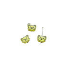 Bear Head Metal Beads 12mm Pastel Painted Chubby Style 10pcs 5