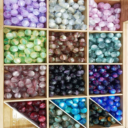Vintage Gradient Resin Beads 10/12/16mm Swirling Galaxy Colors 20pcs 16