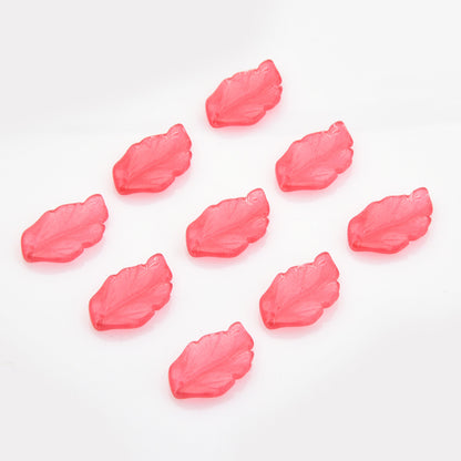 Czech Glass Beads Feather Leaf 17x28mm Gradual Color Change 20pcs 14