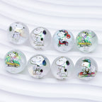 Clear Round Acrylic Beads 16mm Snoopy Pattern 50pcs 4