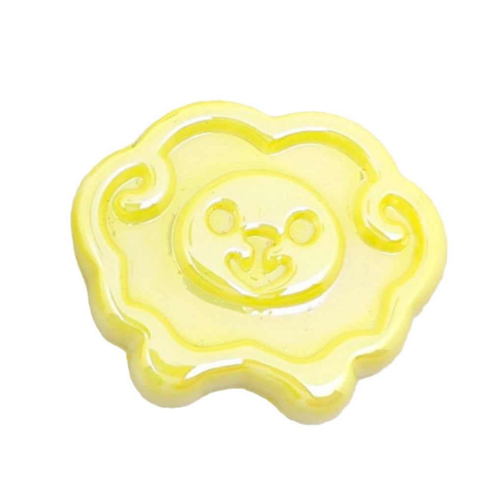 UV Plating Tiny Sheep Acrylic Flat Beads 24mm Glossy Face 50pcs 5