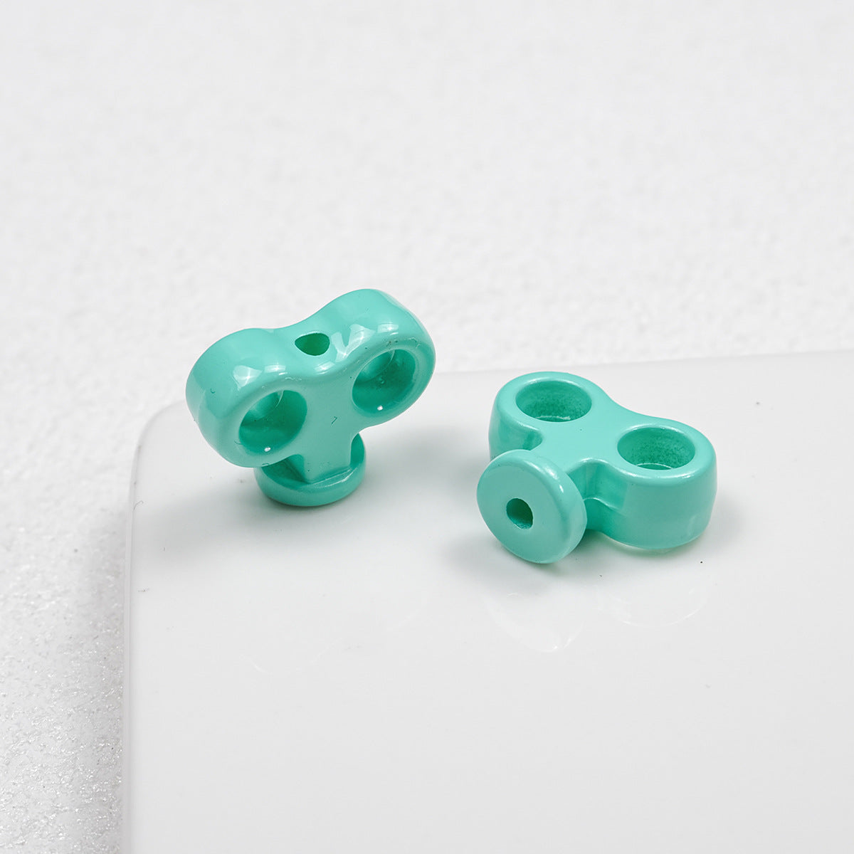 Painted Clockwork Spring Acrylic Beads 18mm Glossy Mixed Colors 20pcs 19