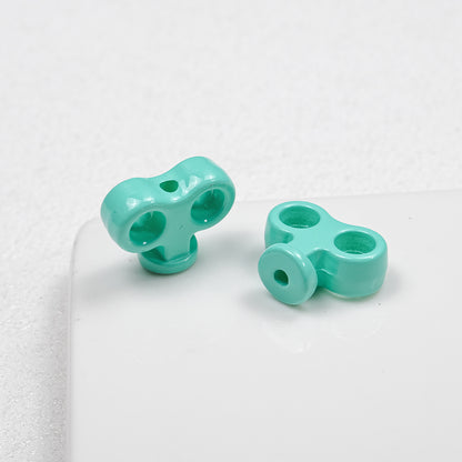 Painted Clockwork Spring Acrylic Beads 18mm Glossy Mixed Colors 20pcs 19