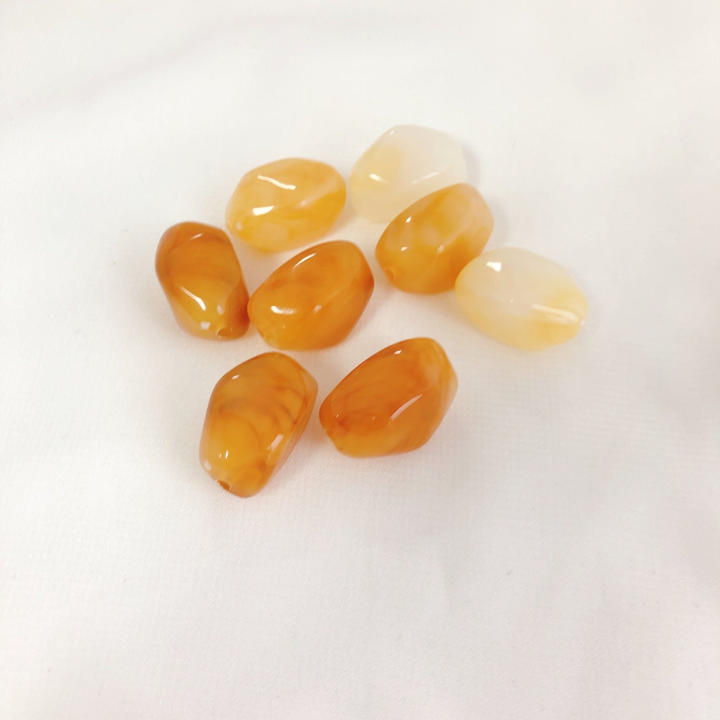 Blooming Color Irregular Resin Beads 21mm Swirling Multicolor 20pcs 13