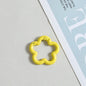 Zinc Alloy Flower Trigger Spring Key Rings 28mm 6pcs Baking Painted 8