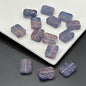 Square Glass Beads 13x23mm Transparent Electroplated Pastel 100pcs 18