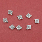 Flat Square Metal Beads 10mm Tibetan Four-Leaf Pattern 100pcs 4