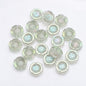 Electroplated Hawaiian Flower Glass Beads 14mm Transparent 20pcs 19