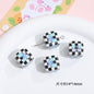 Plaid Sunflower Square Acrylic Beads 14mm Colorful Floral 10pcs 22