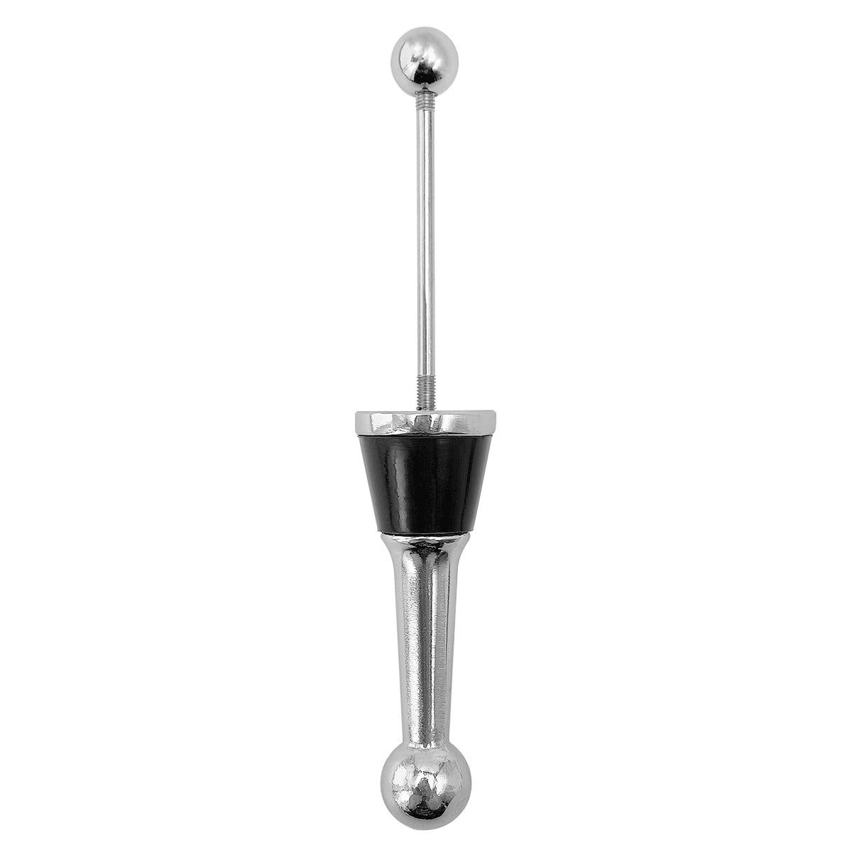 Beadable Wine Stopper Aluminum Alloy Polished Silver Balls 3cm 4